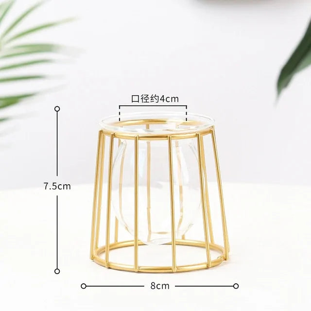 Creative Golden Glass Vase