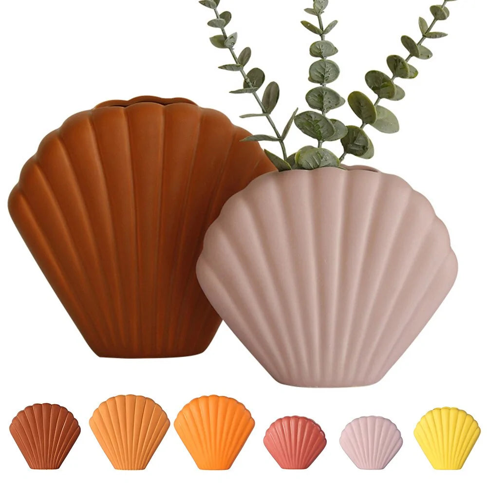 Shell Scallop Concrete Vase Silicone Mold