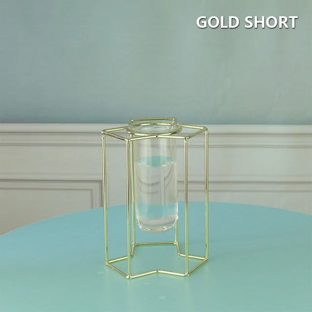 Creative Golden Glass Vase