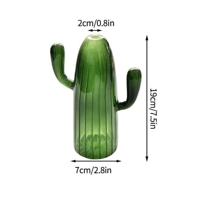 Moderne transparante cactusglazen vaas voor kamerdecoratie